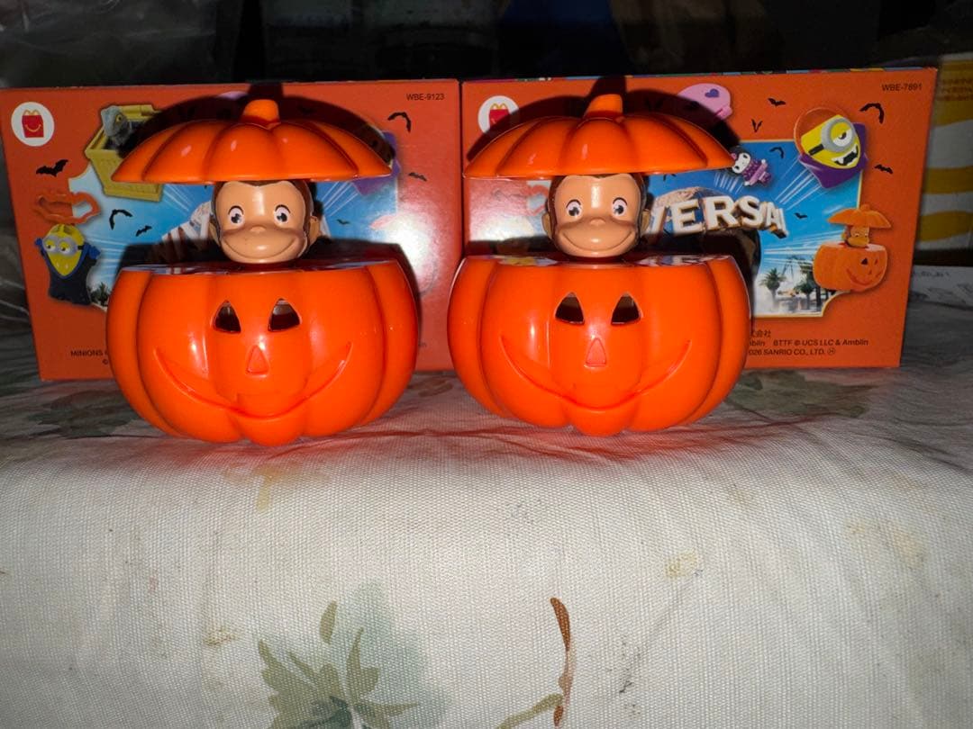 Curious George Halloween Pumpkin Toy 2-Pack