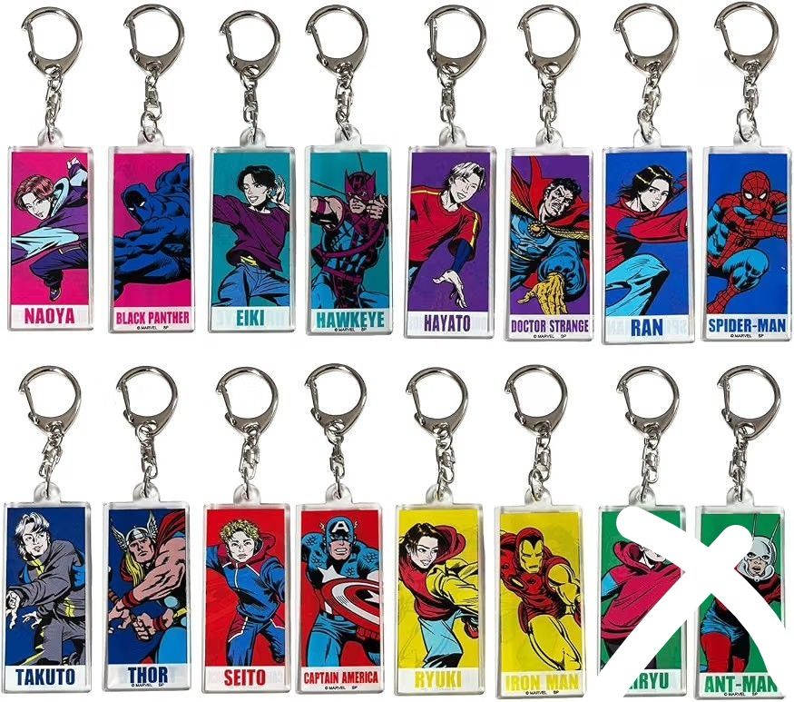 〇67n【限定联名】MAZZEL MARVEL 亚克力钥匙扣 7件套 马泽尔 漫威 周边 推荐应援活动