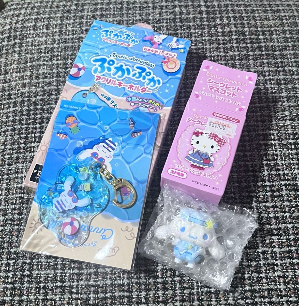 Sanrio Pukapuka Acrylic Key Holder & Secret Mascot Cinnamoroll 2-Piece Set
