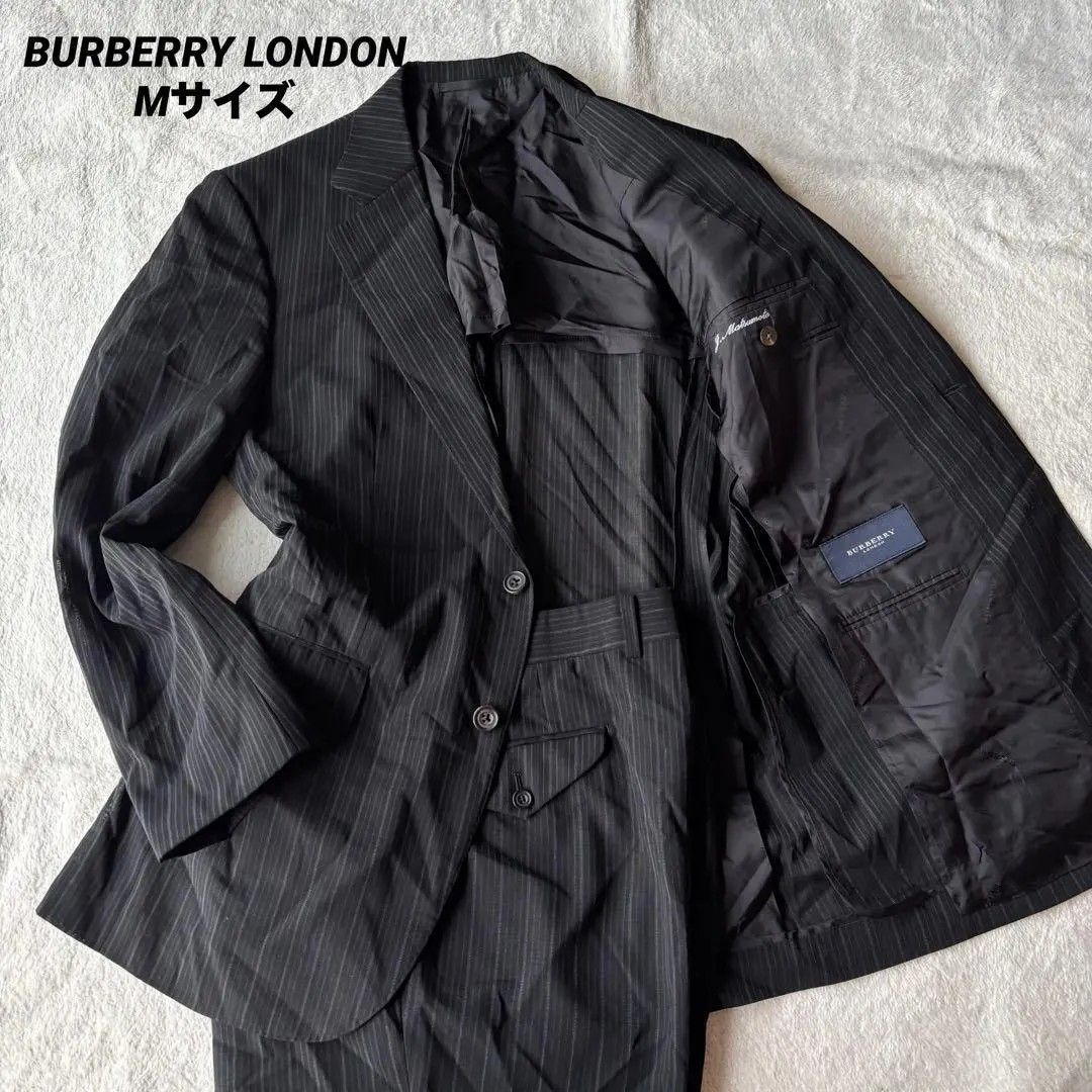 BURBERRY LONDON巴里伦敦西装黑色条纹M