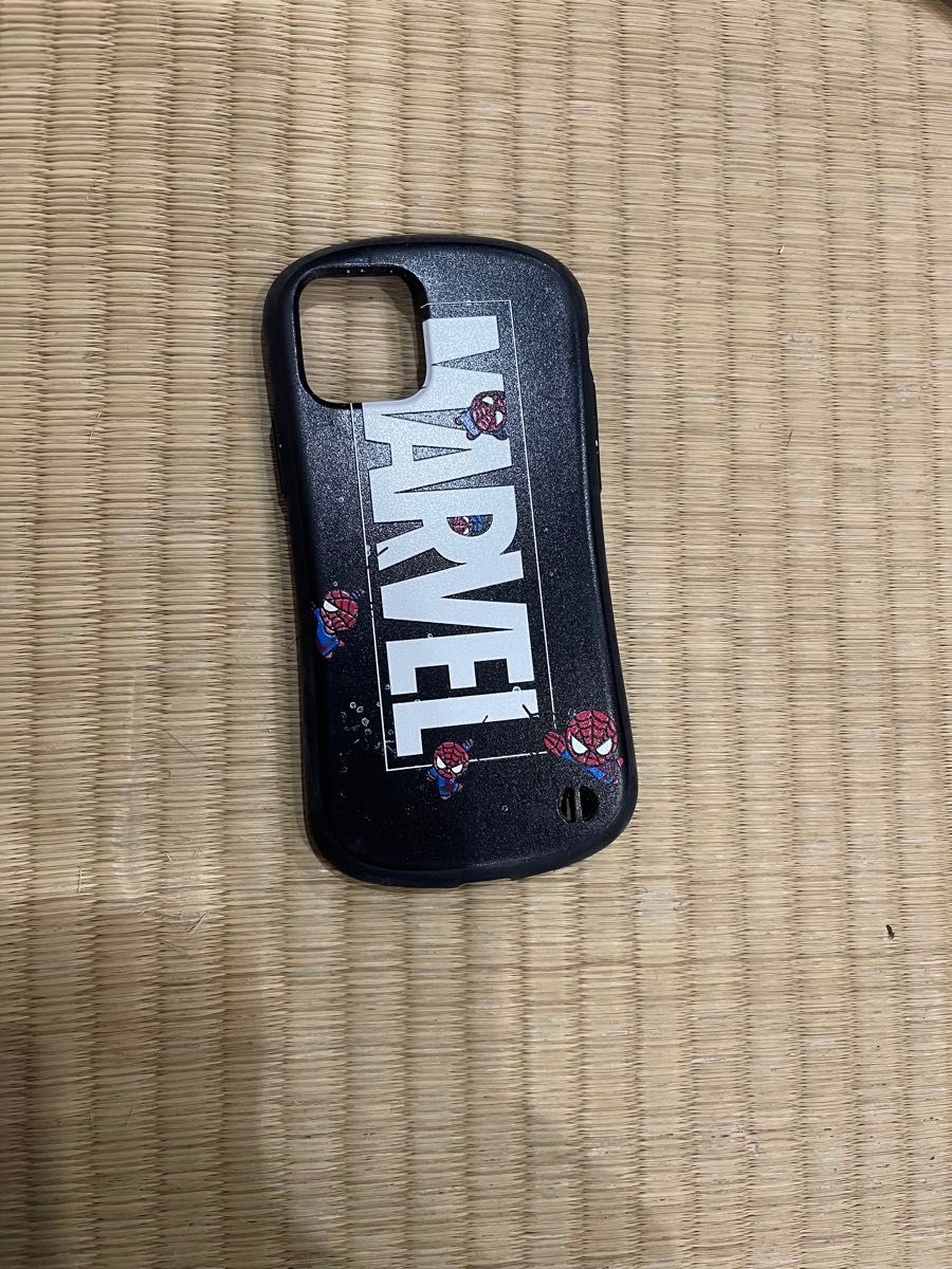 iPhone12 ケース MARVEL スパイダーマン 黒