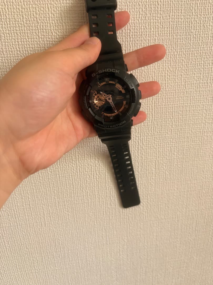 CASIO G-SHOCK black x rose gold watch