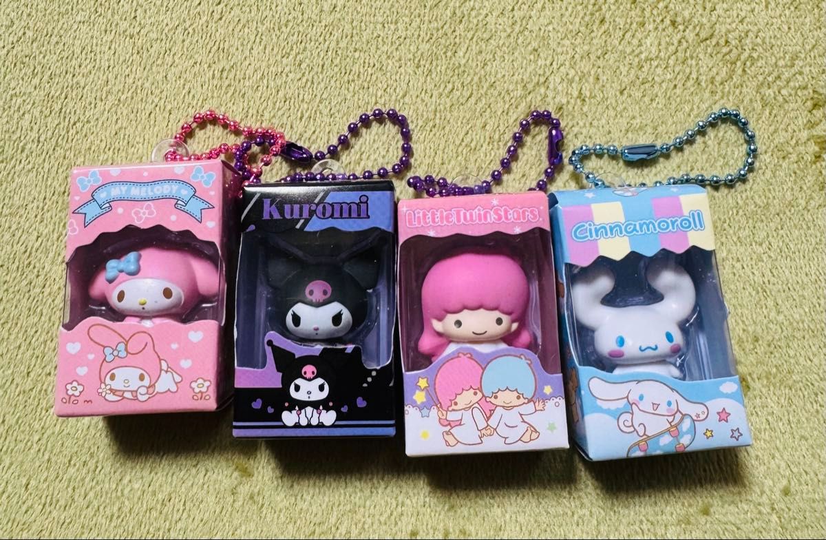 ☆サンリオキャラクターズ☆チョコボックス☆フィギュア 4種セット☆マイメロ☆クロミ☆リトルツインスターズ☆シナモロール☆