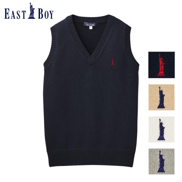 Eastboy Best School Vest Girls Navy Blue Beige White Gray Cotton All-Year Uniform Student High School Middle School Ladies Eastboy 226002