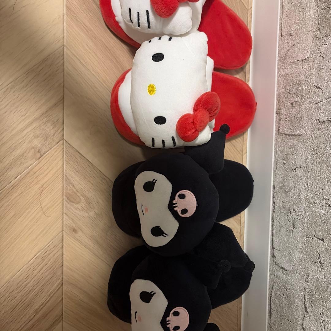 Sanrio Room Shoes 2-Pair Set Hello Kitty & Kuromi