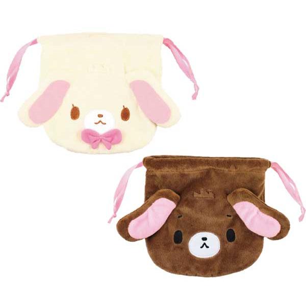 サンリオ シュガーバニーズ ぬいぐるみ巾着 しろうさ くろうさ キャラクターグッズ 巾着袋 巾着 小物入れ キャラクター雑貨 5530521SS 5530522SK