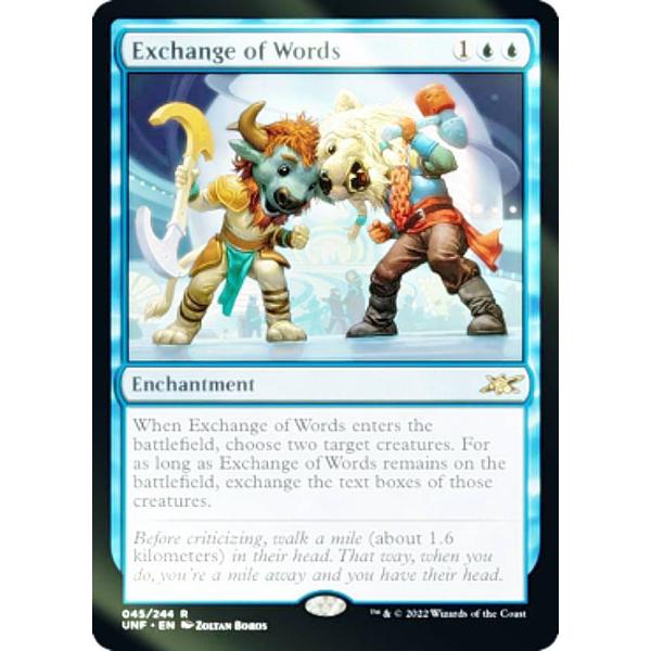 【FOIL】マジックザギャザリング UNF EN 045 Exchange of Words (英語版 レア) UNFINITY
