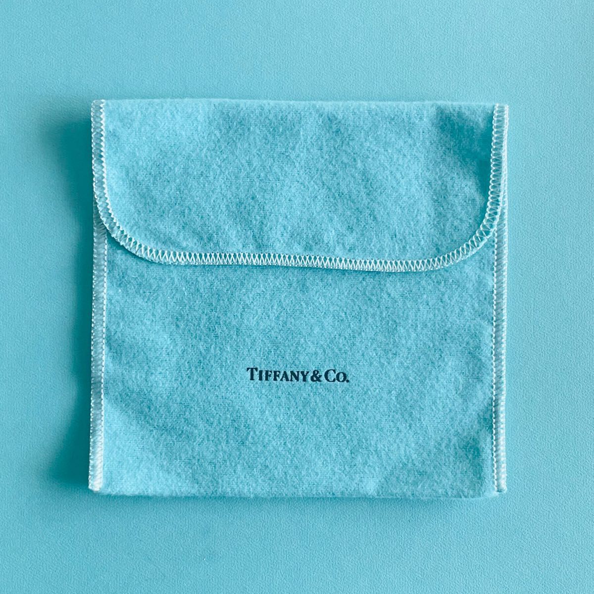 全新未使用 TIFFANY 蒂芙尼 毛毡 收纳袋 保存袋 12.5× 13.5cm