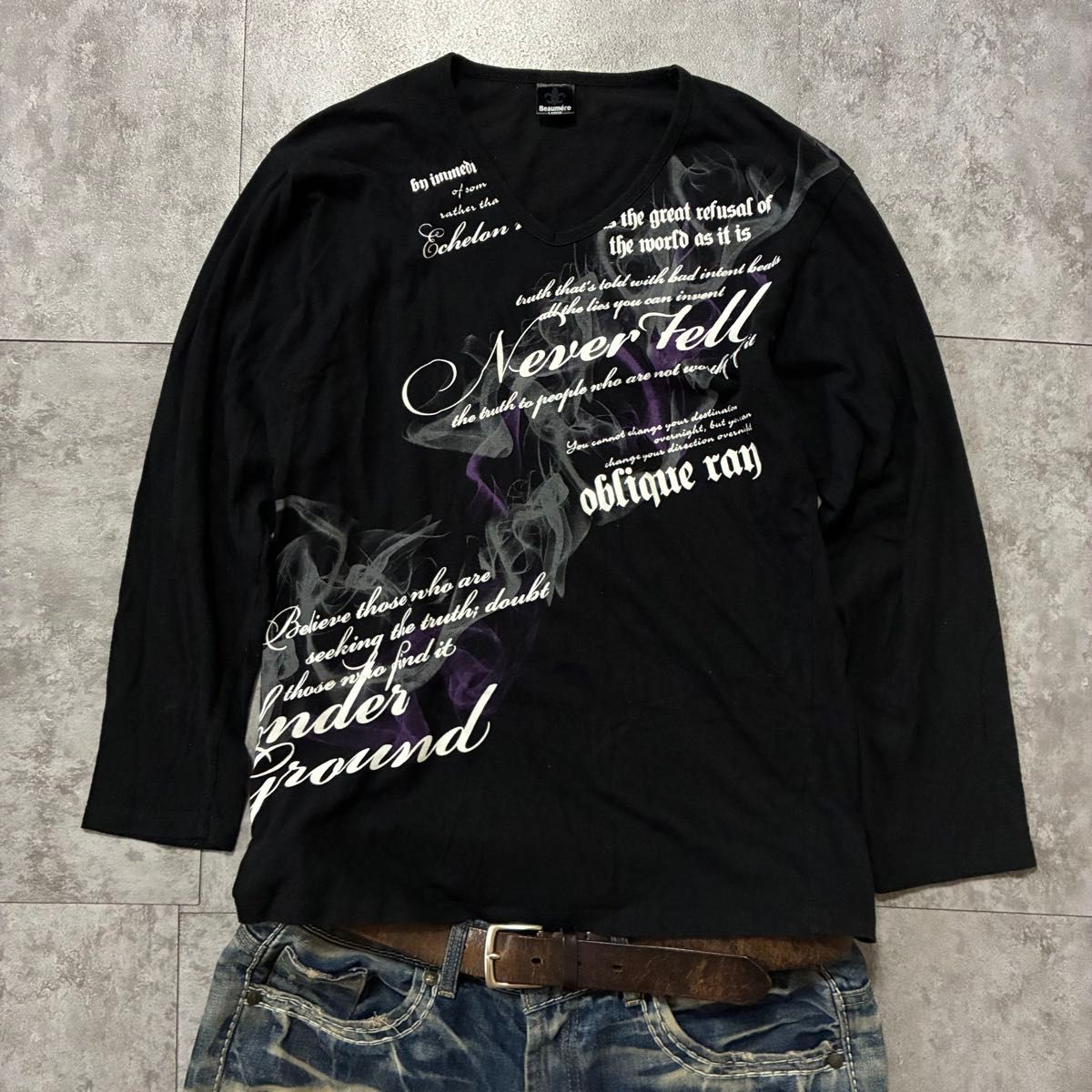 00s【Beaume're】logo-t shirt/Y2K/swag /お兄系
