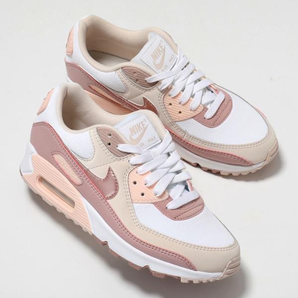 NIKE ナイキ スニーカー AIR MAX 90 NN PRM エア マックス HQ1783-100 レディース ローカット 3.5cm シューズ 靴 100/BLANC/ROSE-PARTICULE
