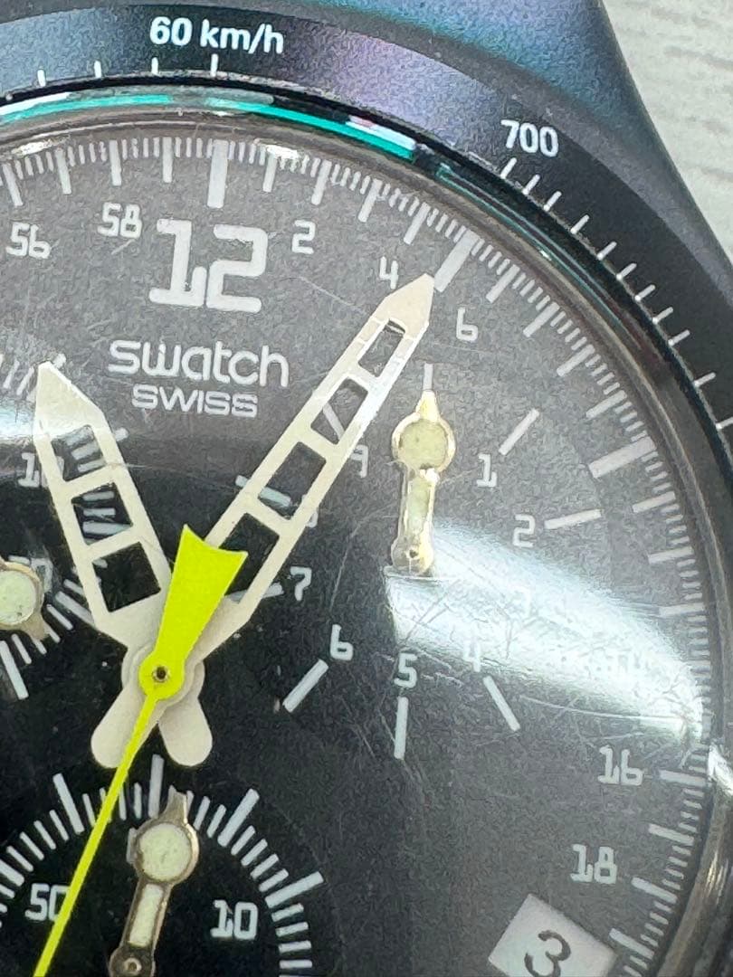 Swatch 计时码表 腕表 黑色