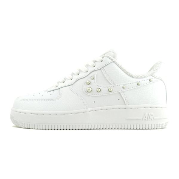 NIKE WMNS AIR FORCE 1 07 PEARL SWOOSH wht/wht-metallic silver iu7557-100 ナイキ ウィメンズ エアフォース1 '07 パールスウッシュ ホワイト シルバー