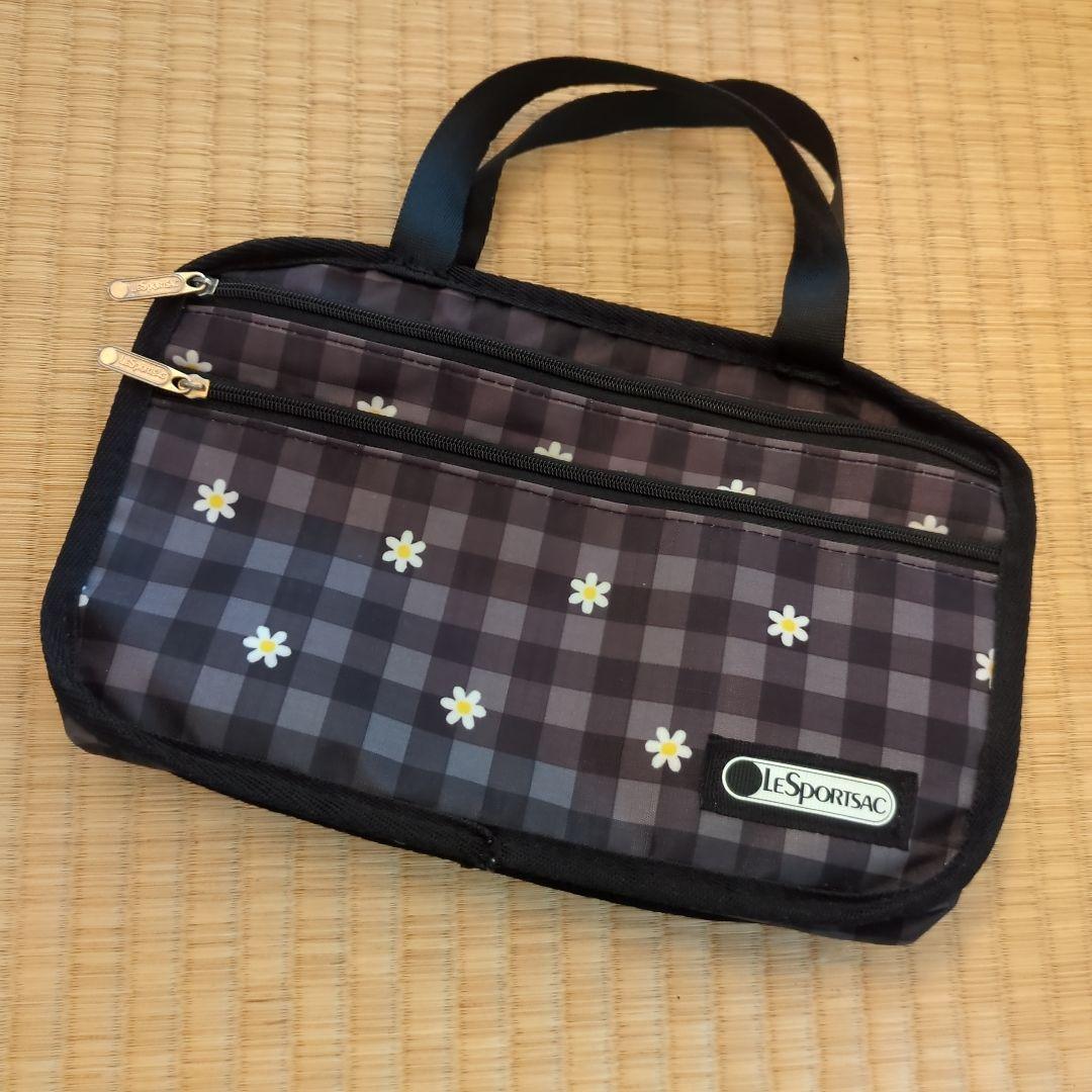 含运费LeSportsac 勒·斯波萨克 口袋 齿形格纹雏菊图案