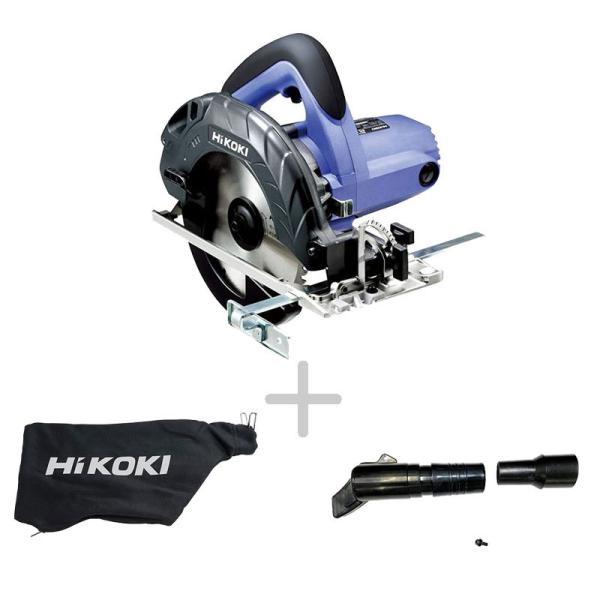 HiKOKI(旧 日立工機)　丸のこ　アルミベース　FC6MA3 &amp;amp; ダクトアダプタセット　376310 &amp;amp; 自己集じんアダプタ用ダストバッグ(1枚) 0033-1725