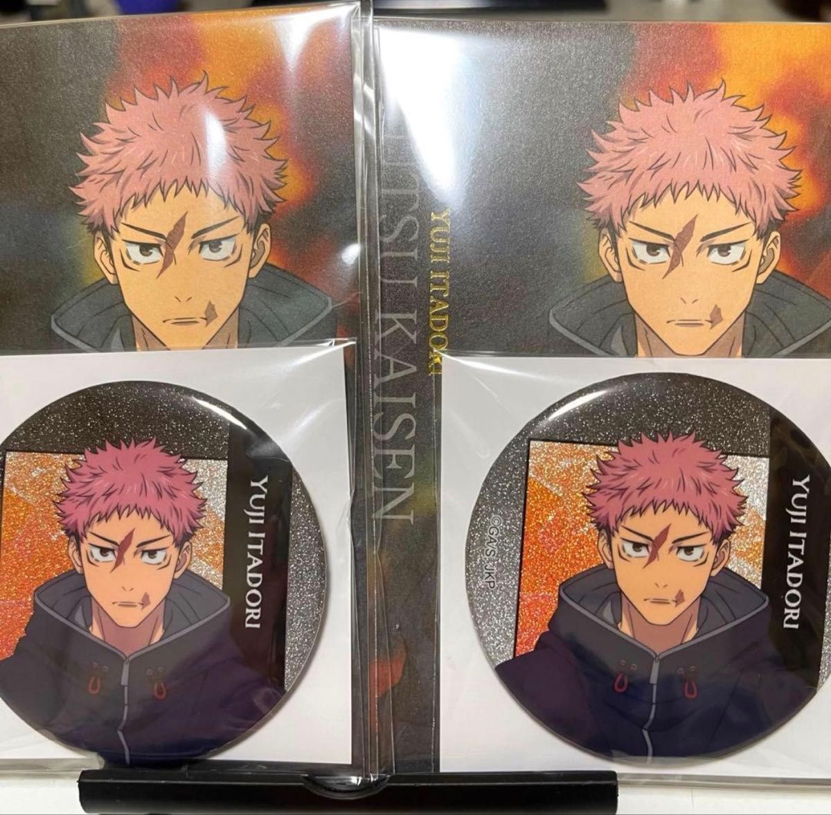 【New, Unopened】Jujutsu Kaisen Limited Bundle with Merchandise – Advance Movie Ticket, Limited Can Badge, Postcard, Yuji Itadori ×2