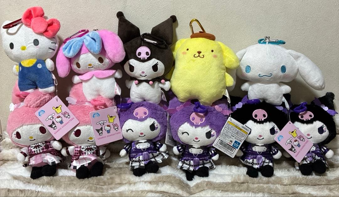 全部新品三丽鸥毛绒玩具吉祥物11件套装