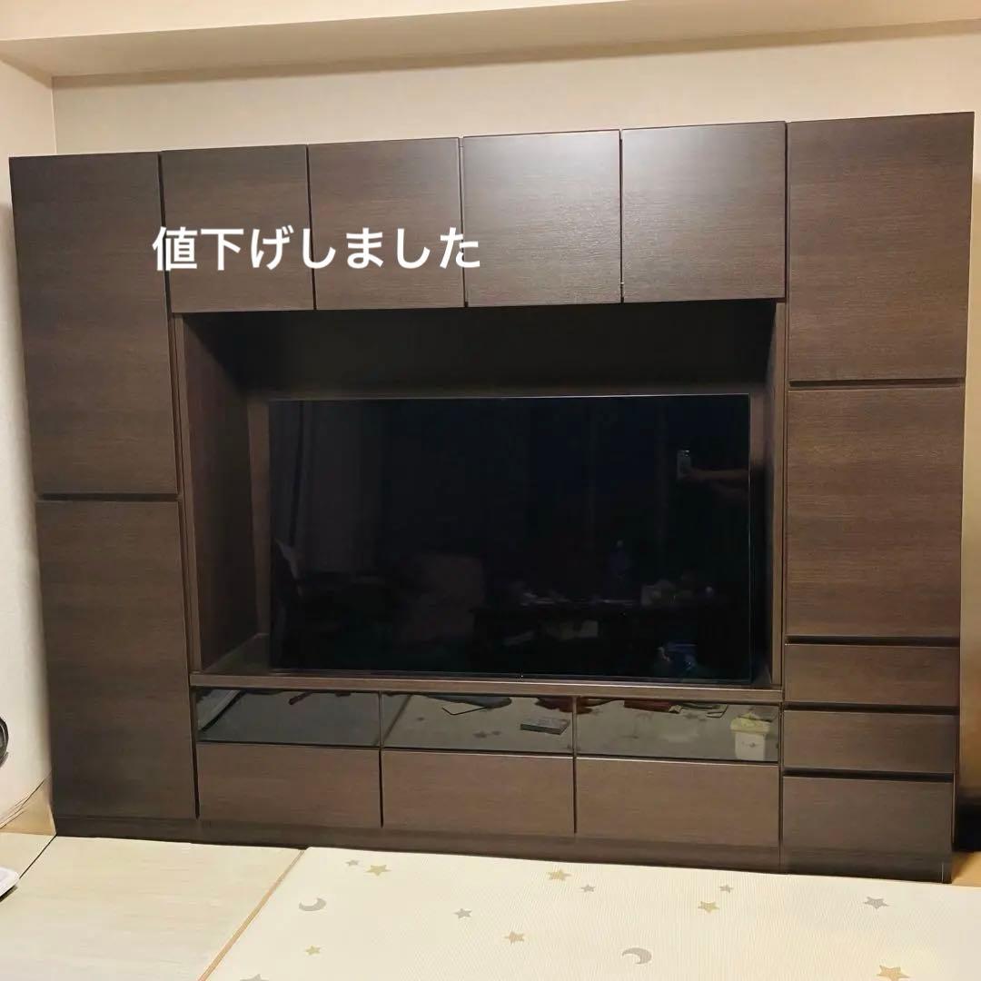 Nitori warren墙面收纳上置的电视板大型收纳架