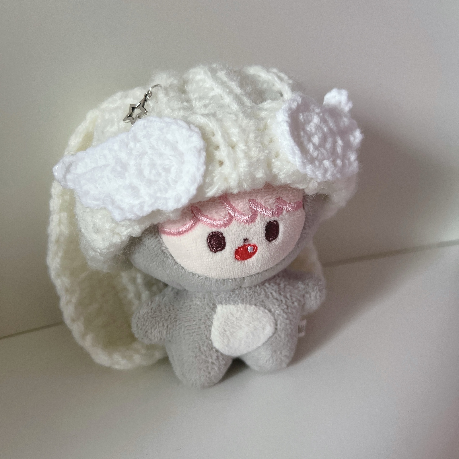 兔耳帽子 毛绒服装 10cm 星羽 WishCore 白色