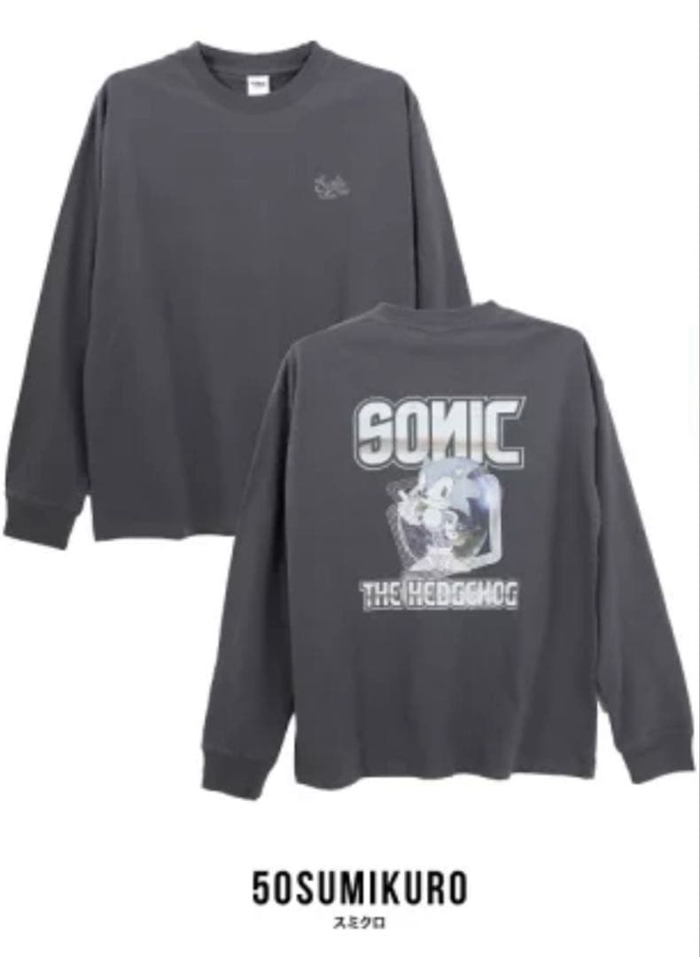 S58新品 罗纹T恤 刺猬索尼克 世嘉 跑酷游戏 长袖 M
