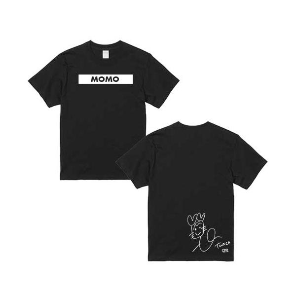 モモ TWICE トゥワイス ロゴTシャツ 男女兼用Tシャツ Tシャツカラー ブラック 黒Tシャツ 綿100% ts0730-20