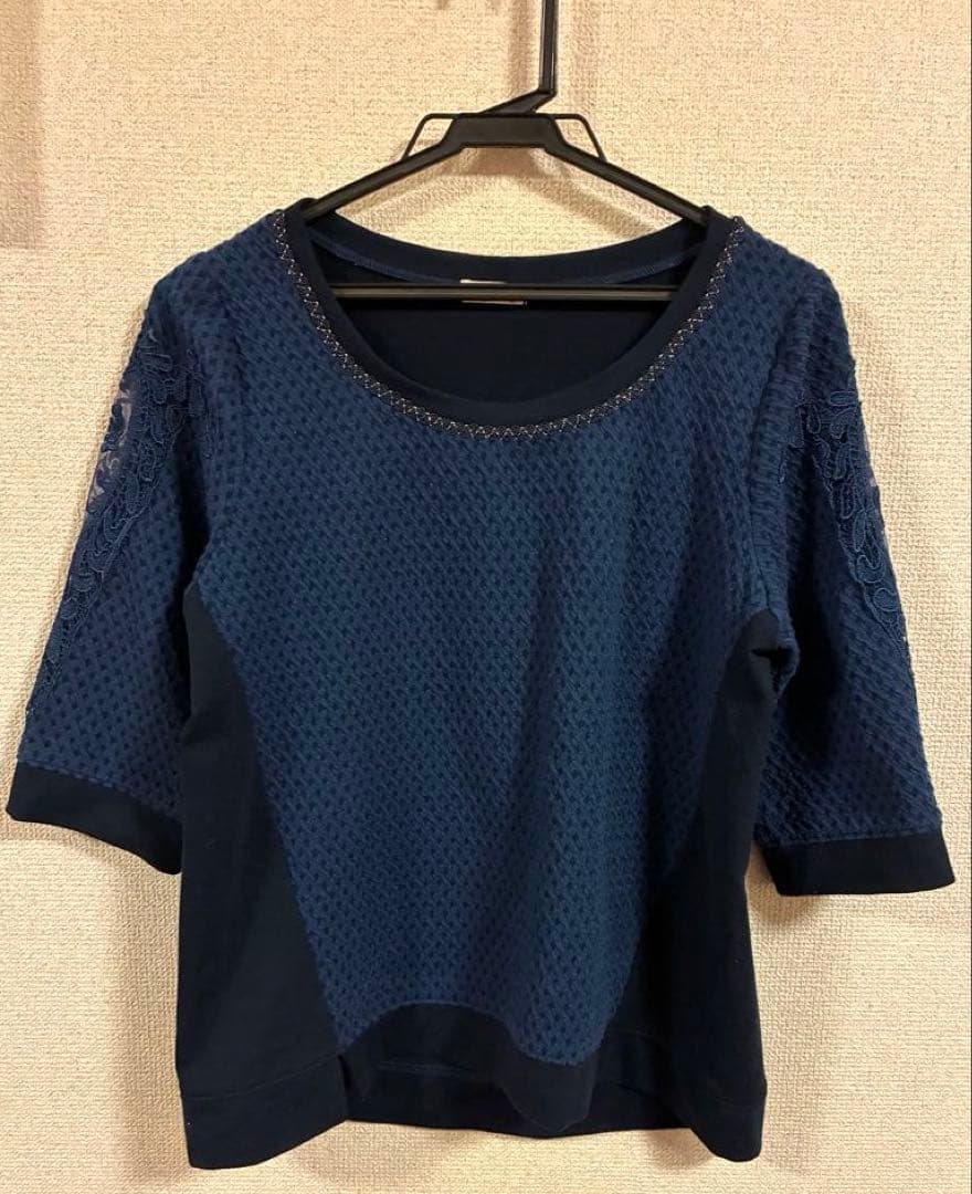女士上衣 海军蓝 蕾丝