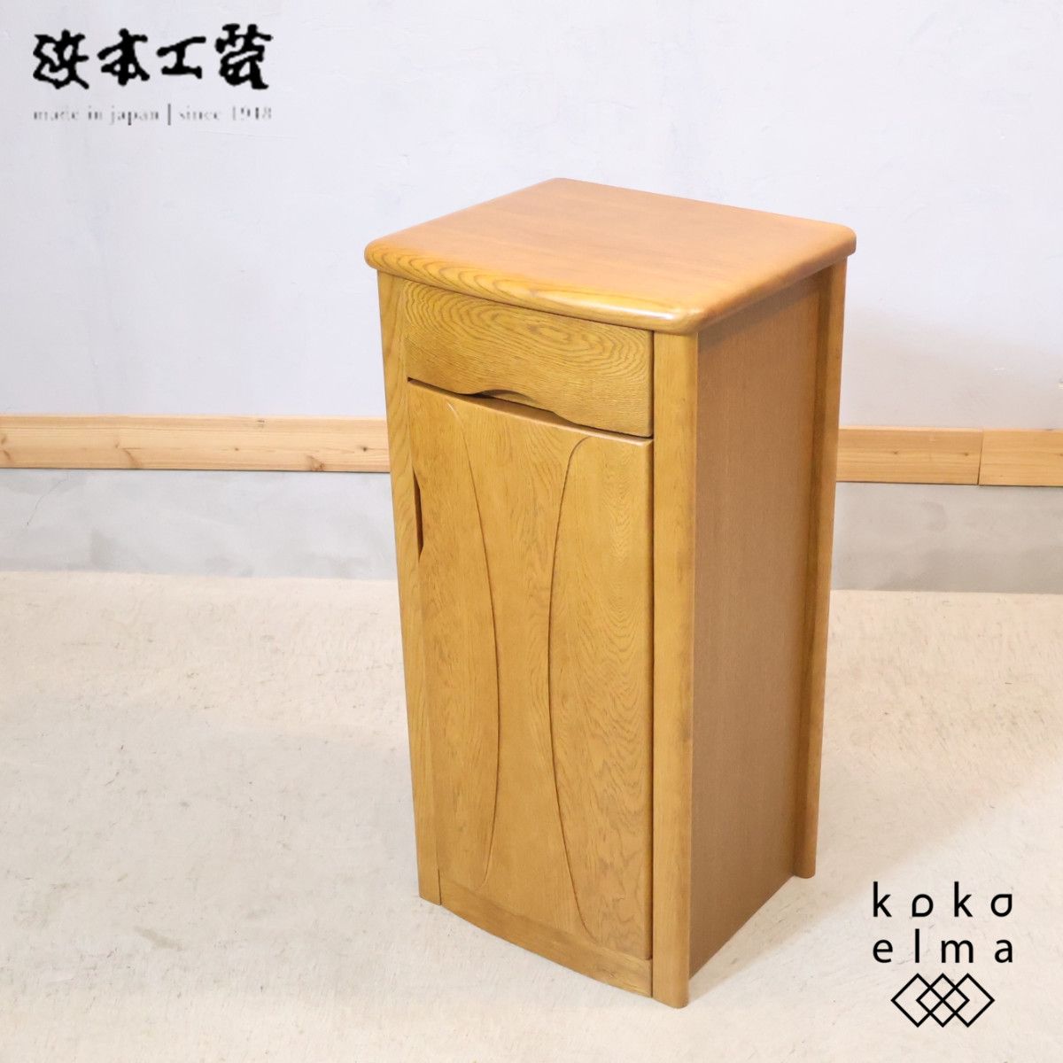 Hamamoto Koge TELBOX 电话架 橡木材质 侧柜 北欧风格 日式现代 客厅收纳 国产 玄关收纳 自然风