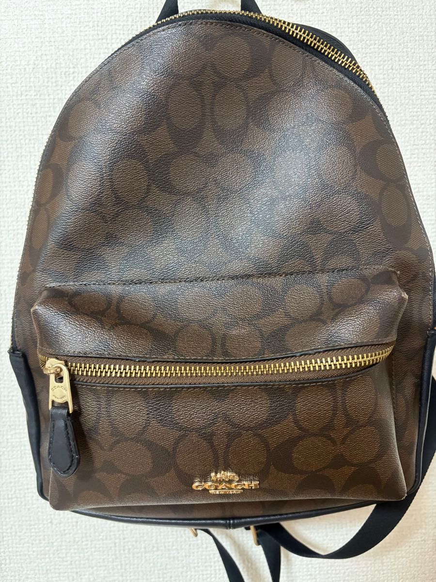 COACH 科技签名款迷你双肩包 背包 棕色 黑色