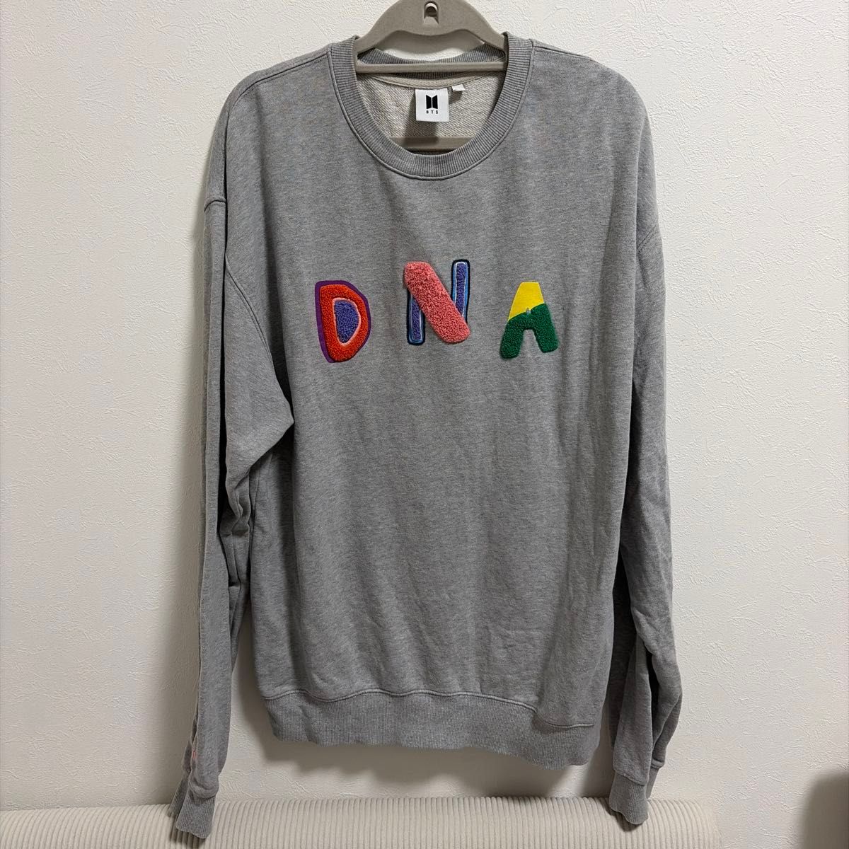BTS DNA 卫衣 灰色 V(泰泰)穿着