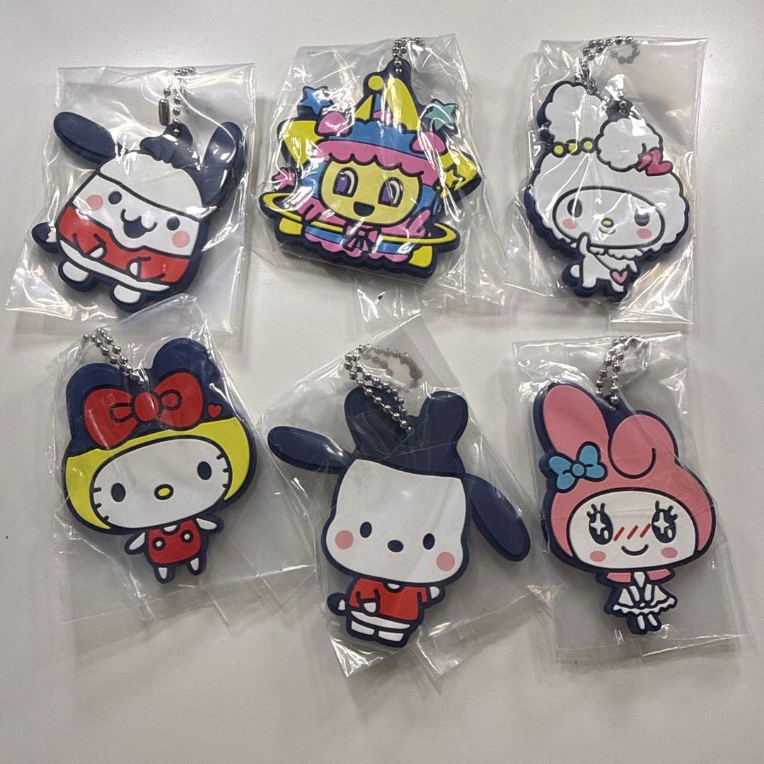 Sanrio Characters Rubber Keychain Set of 6