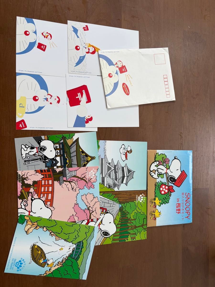 Snoopy Postcards 5-Pack & Doraemon Postcards 4-Pack
