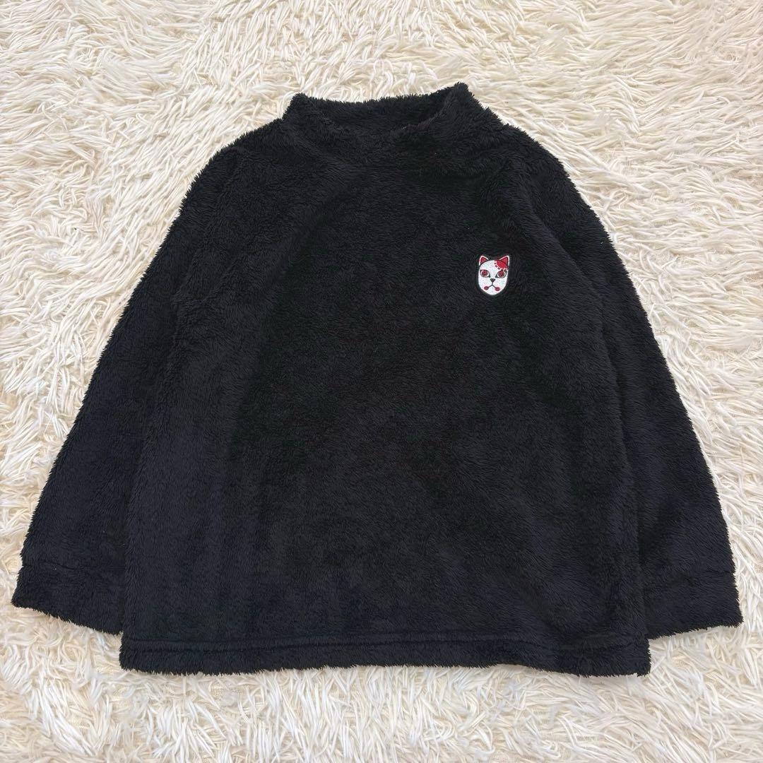 2380 好物✨优衣库 儿童 140 睡衣 鬼灭之刃 羊羔绒卫衣 黑色