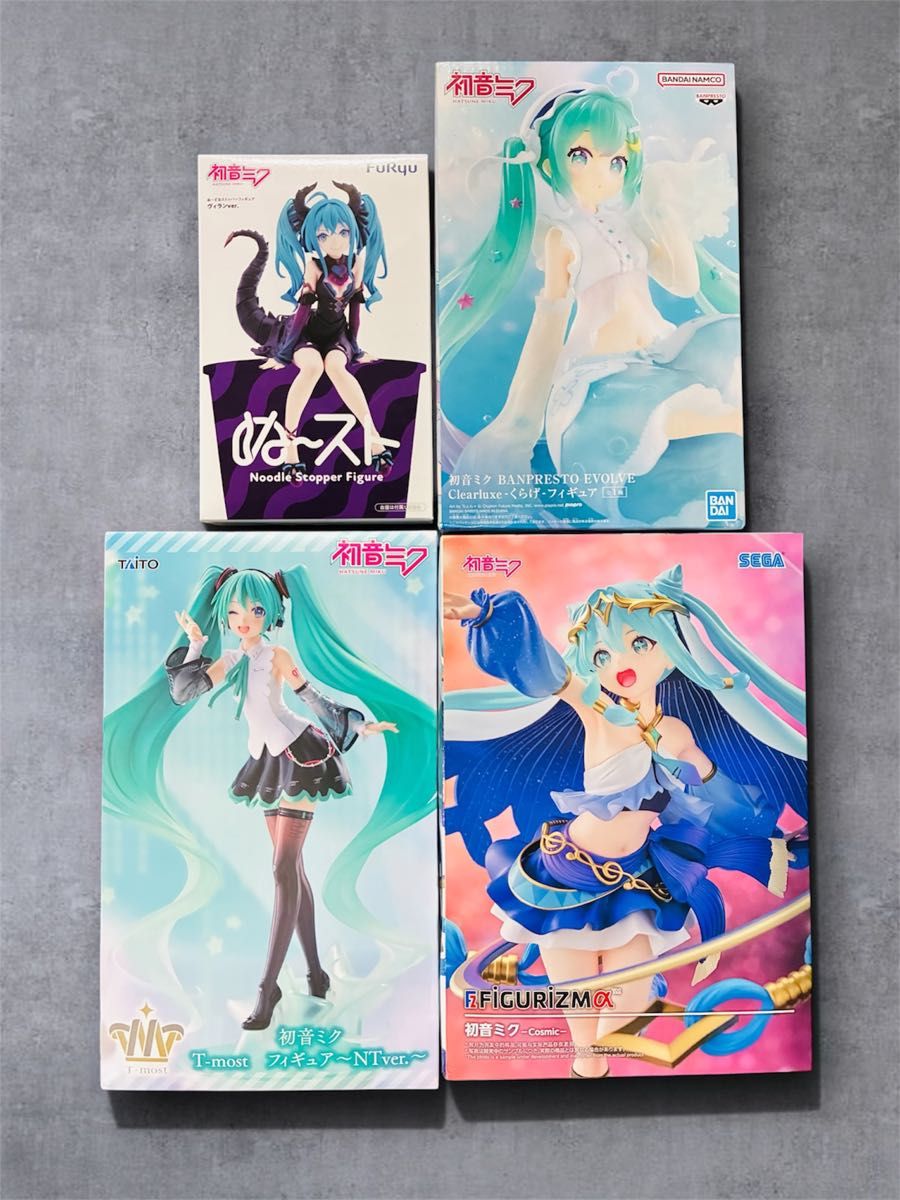 Hatsune Miku Figure 4-Piece Set Nendoroid Stopper BANPRESTO EVOLVE T-most FIGURIZMα
