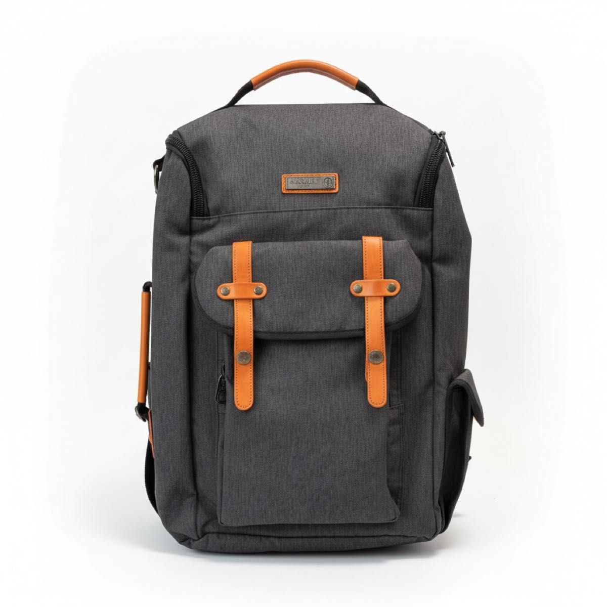 【D.KELLY】2-way Water-Repellent Canvas with Leather Accents Square Backpack Business Backpack Rucksack
