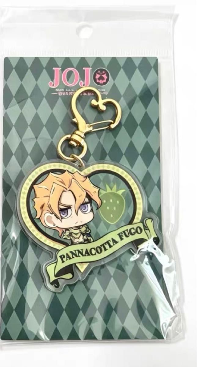 China Exclusive JoJo's Bizarre Adventure: Golden Wind Pannacotta Fugo Heart-Shaped Acrylic Keychain