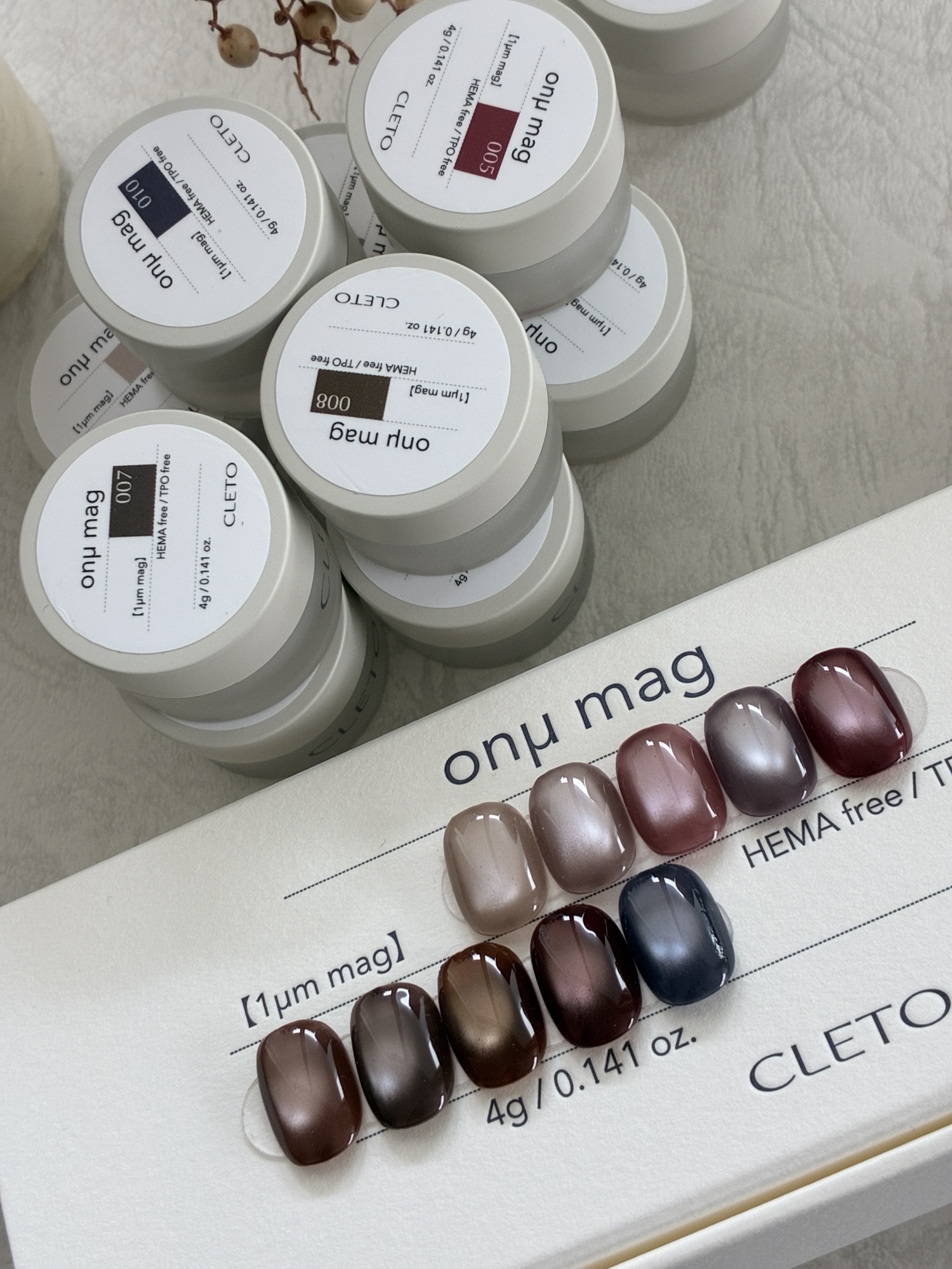 [onμ magnet] Nail tips ₋⋆ Magnet monochrome autumn/winter Cleto adult nails