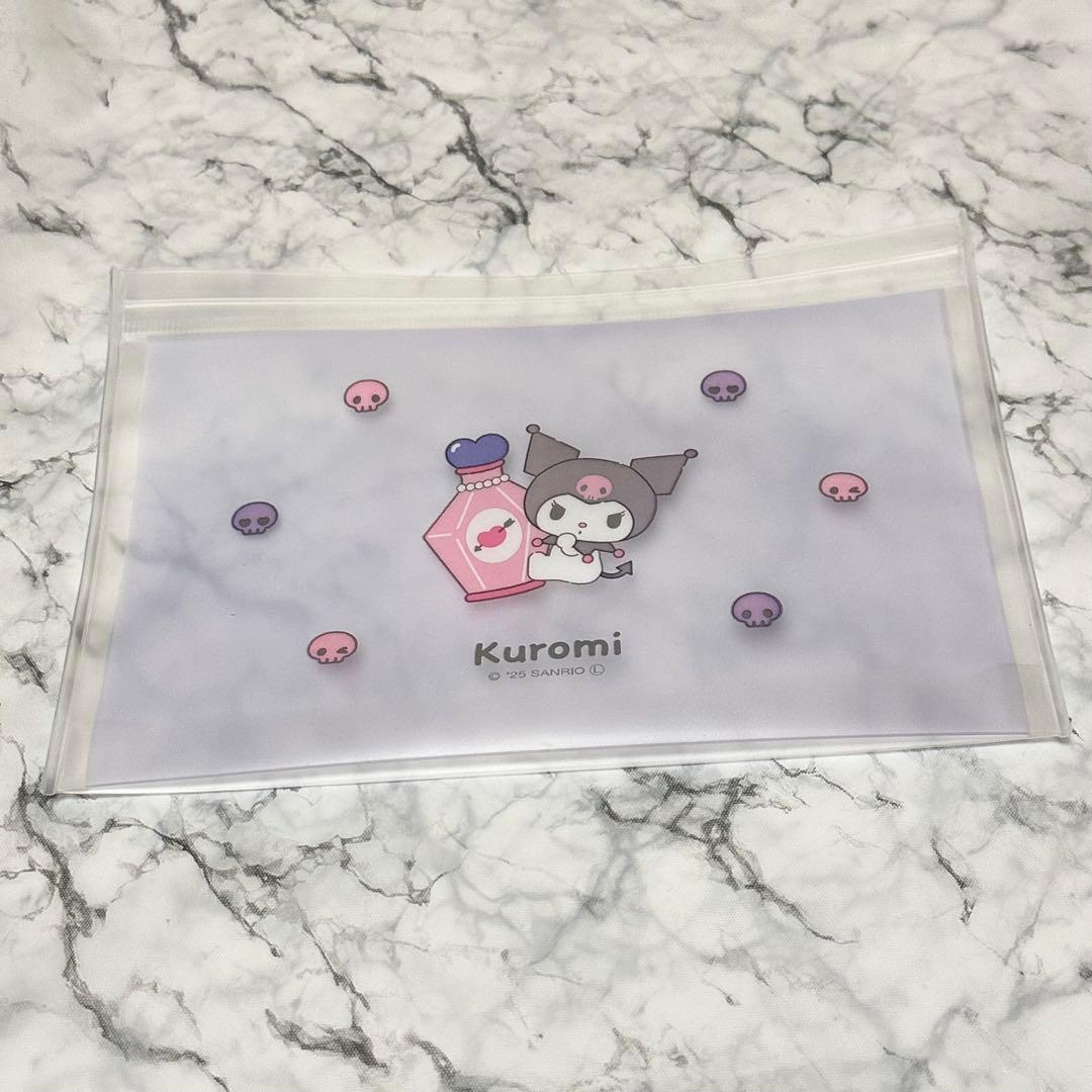 Daiso Sanrio Kuromi EVA Zipper Pouch with Gusset