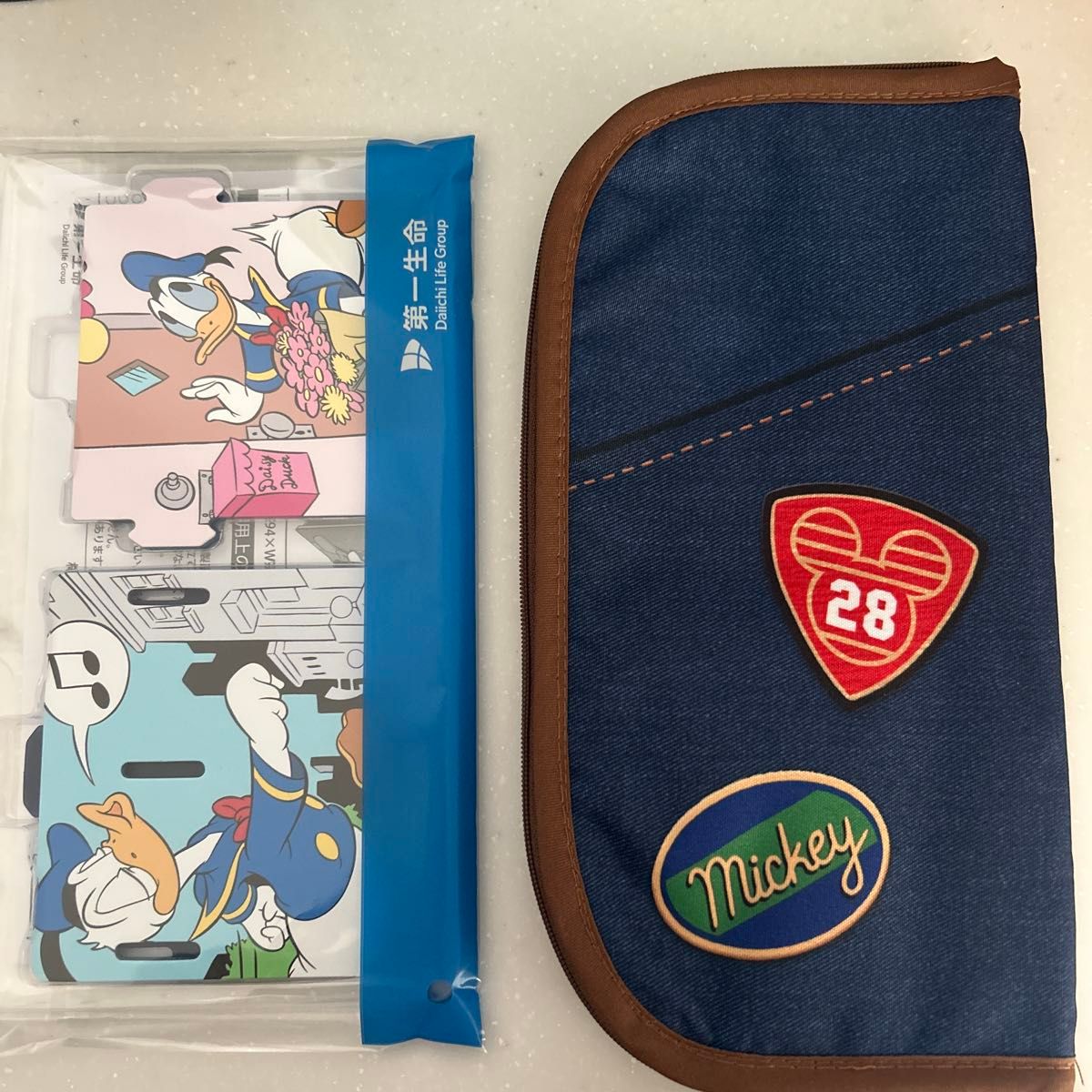 First Life Novelty Mickey Mouse Pouch & Donald Duck Pen Stand 2-Piece Set