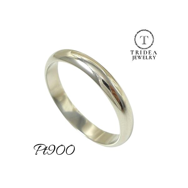 铂金戒指 Pt900 Aria 造币局检定 结婚戒指 婚戒 对戒 锻造 圆拱形 礼物 礼品 爆款