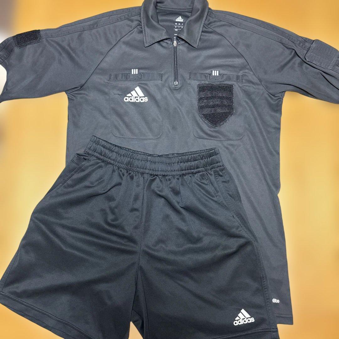 adidas 足球裁判服 上下套装 S码