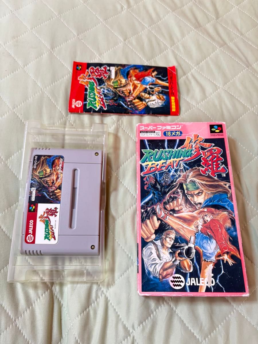 Super Famicom Rushing Beat Shura with Box and Manual SFC JALECO