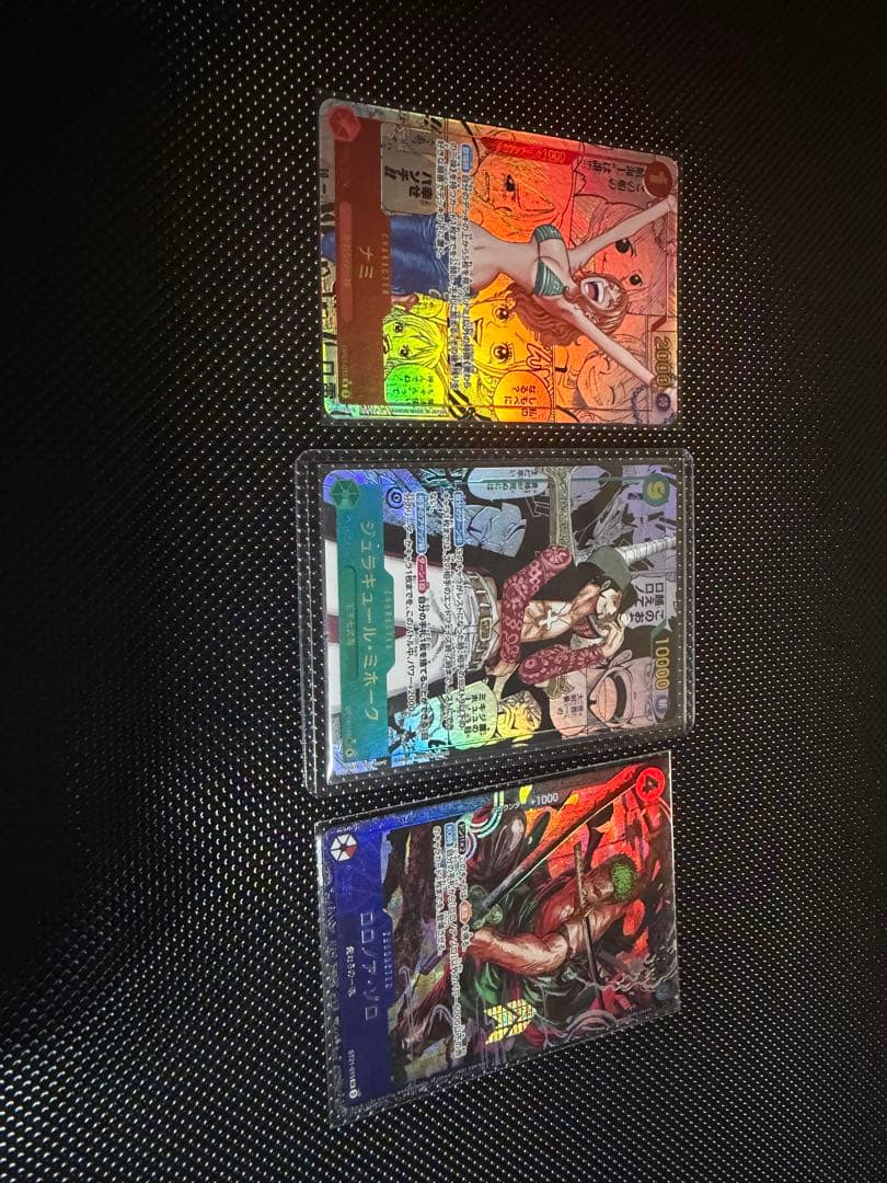 One Piece Card Game Nami Mihawk Zoro 3-card Set