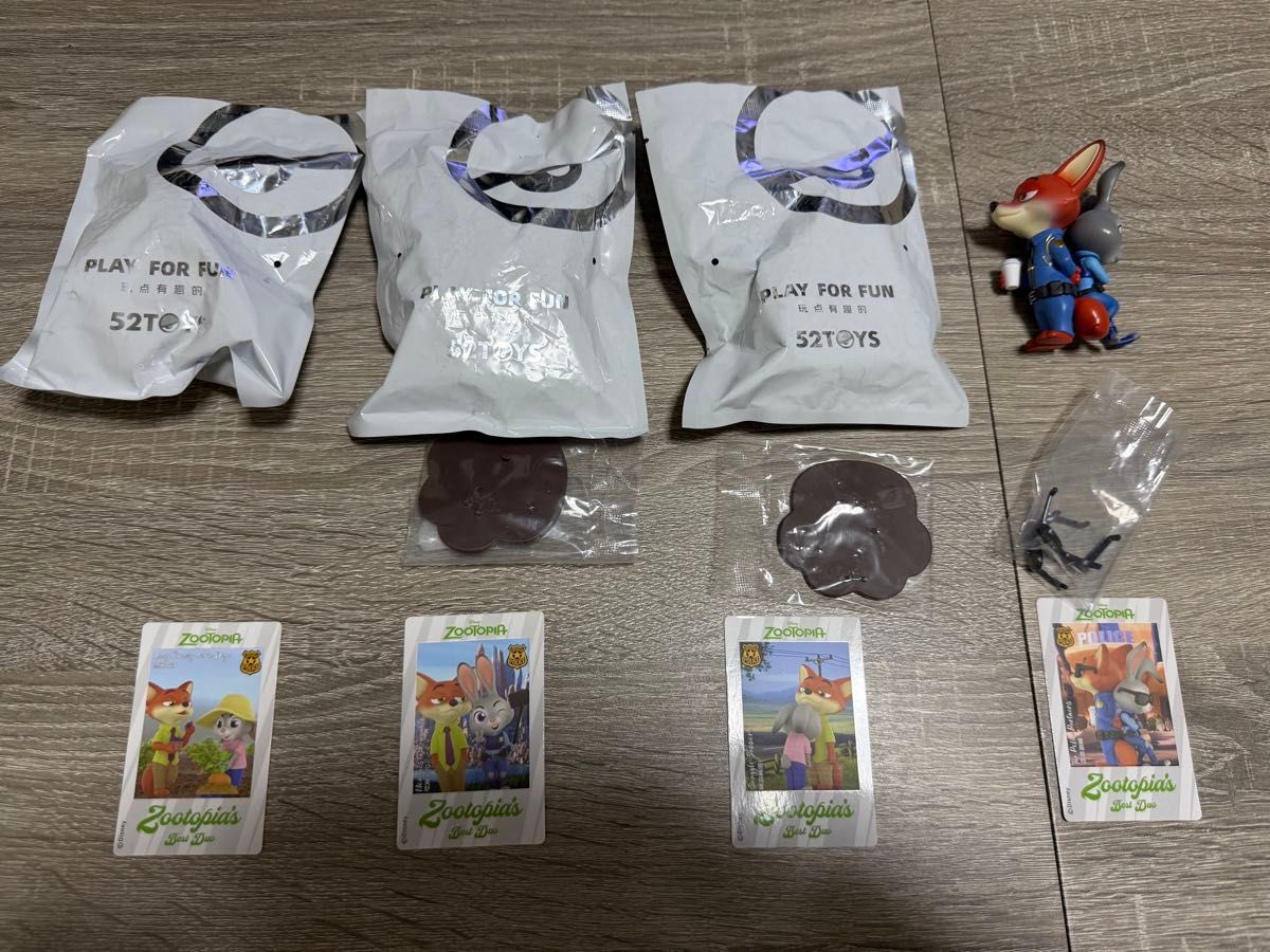 52TOYS 疯狂动物城 手办 4件套装 附赠卡片