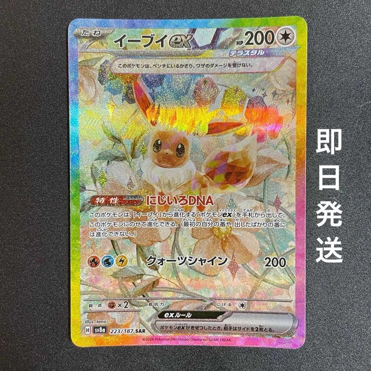 宝可梦卡牌 伊布ex SAR SV8a 223/187 太晶庆典ex