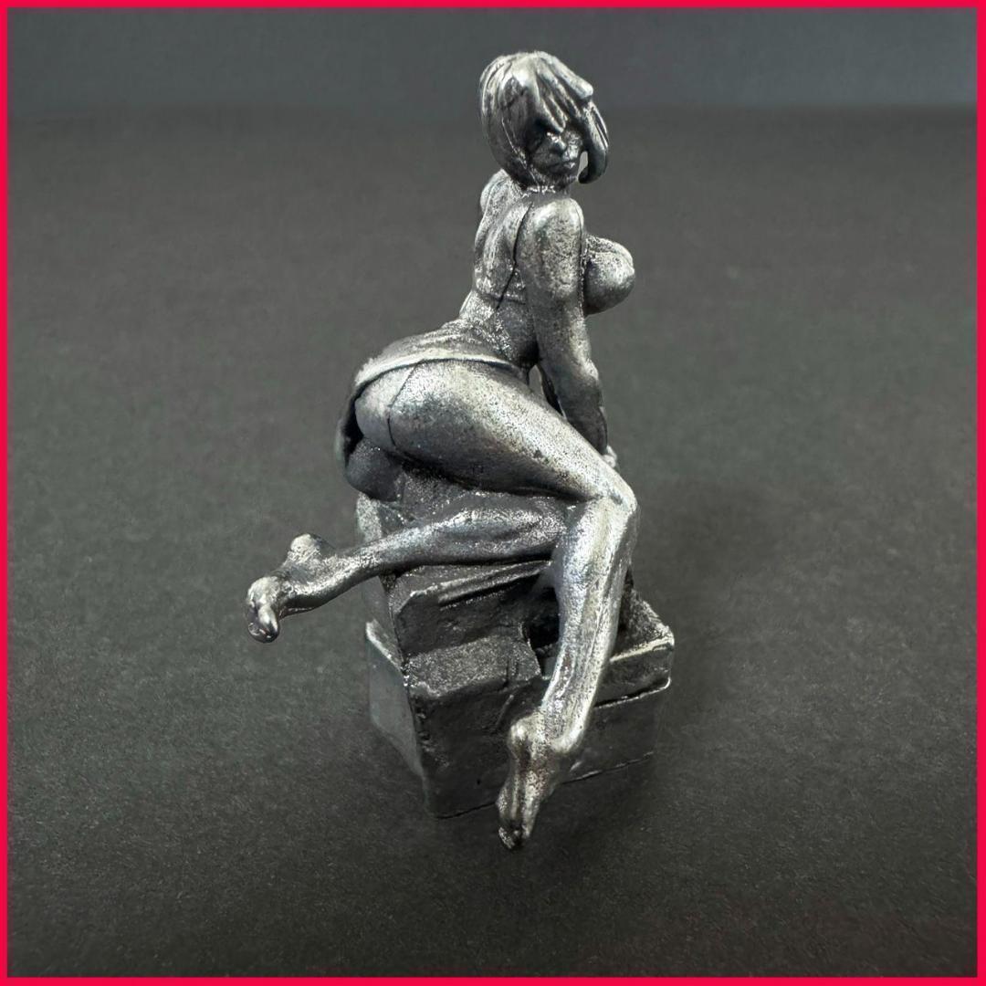 Brass Beauty Bronze Statue Ornament: A Nude Female Figure Object with Hands on a Pedestal, Antique Sexy Art Piece