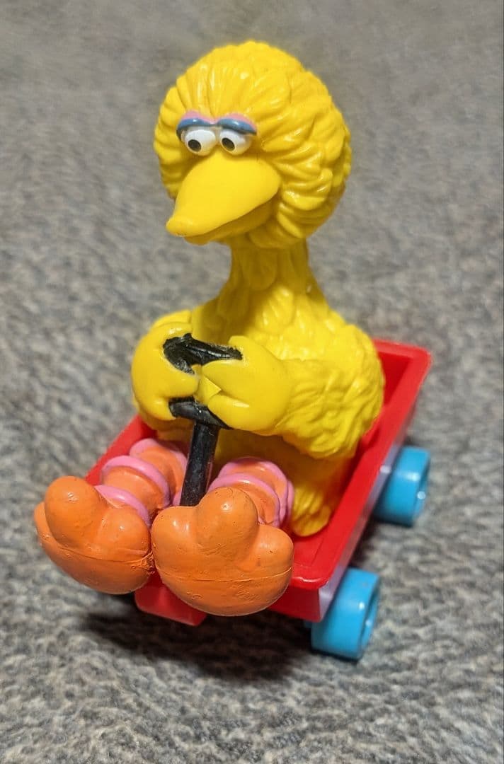 Sesame Street Big Bird in Red Wagon Vintage Mini Car