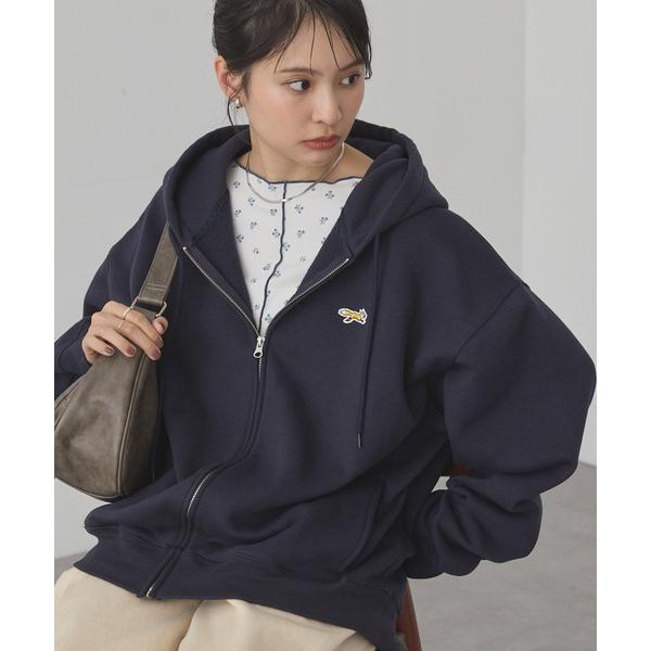 连帽卫衣 里层起毛 PENNEYS/佩妮斯 特别款 THE FOX 标志 单点徽章刺绣 宽松版型 拉链连帽卫衣 女士 男士