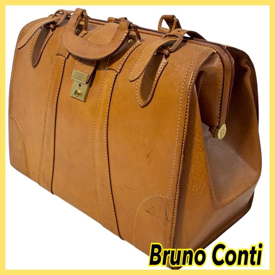 布鲁诺·孔蒂波士顿包达拉斯包医生包皮革复古男士棕色 Bruno Conti