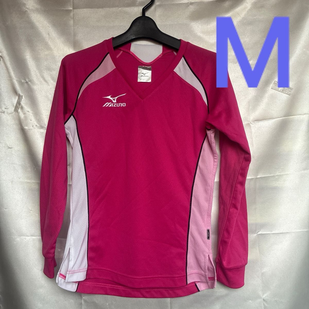 MIZUNO美津浓运动服长袖衬衫粉色M尺寸排球羽毛球乒乓球