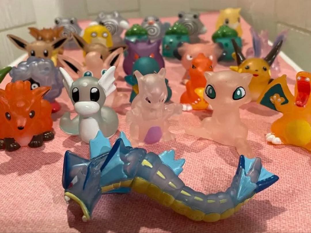 Rare Clear Pokémon Finger Figures 27 Pieces Soft Vinyl Pocket Monsters Rare