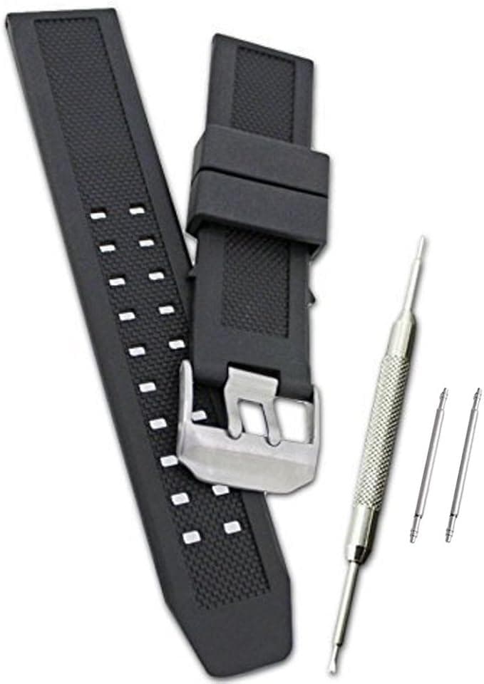 A-0832 23mm ラバーベルト 黒 ルミノックス対応 工具付